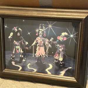 Vintage Framed Photo of Kachina Dolls C 1970